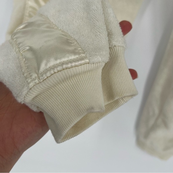 ATM Loop Cream Satin French Cotton Terry Pull-on‎ Chalk Jogger Track Pants - Picture 8 of 16